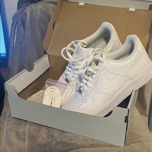Nike All-White Air Force 1 Sneakers